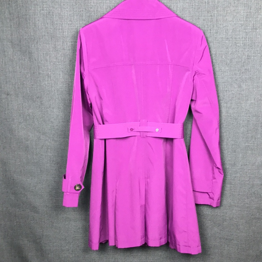 London Fog Trench Coat Magenta / Purple Size Small - Picture 9 of 16